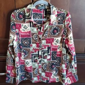 Womens colorful button down new shirt